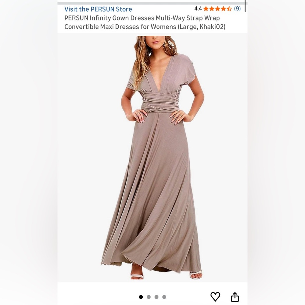 PERSUN Women's Multi-Way Maxi Dress - Taupe